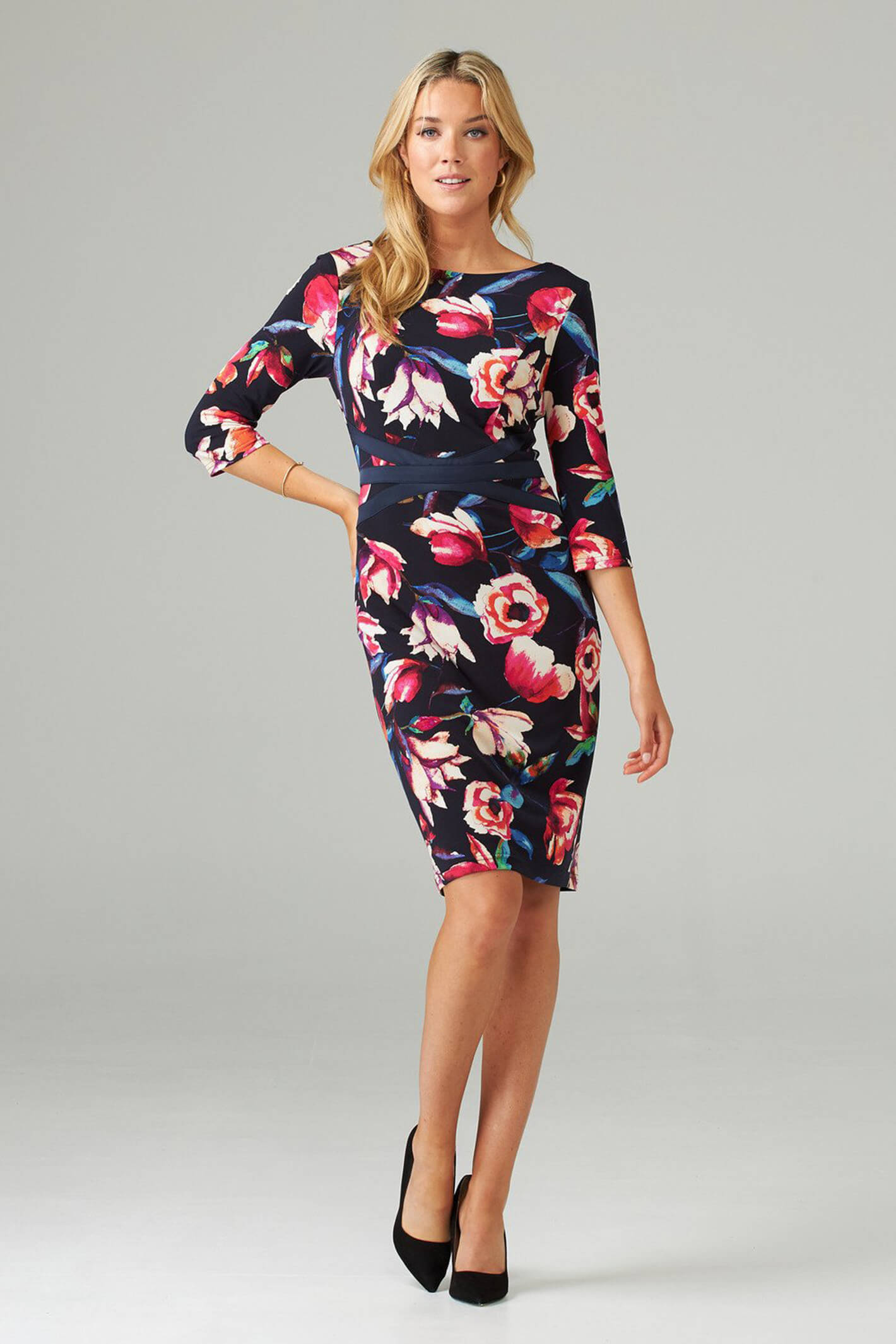 Joseph Ribkoff Flower Printed 203485 Dress 3316