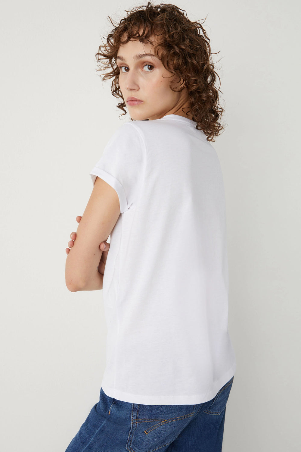 Marella Reno 2413971016200 002 Optical White Motif T-Shirt - Olivia Grace Fashion
