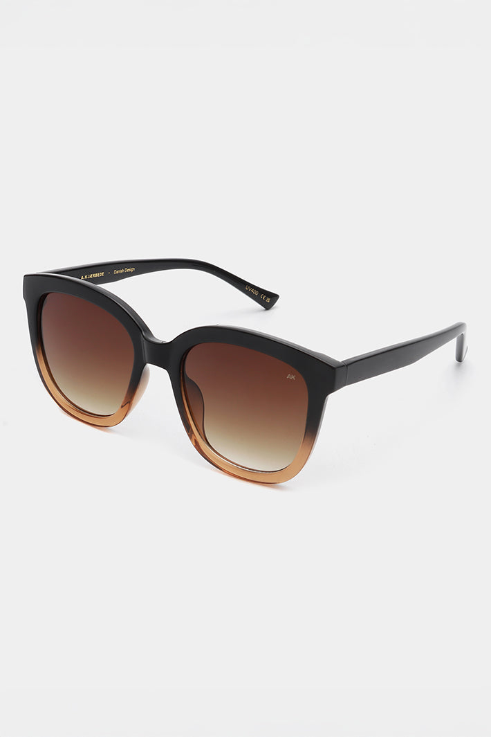 A.Kjaerbede Billy KL2106 Black Brown Transparent Sunglasses - Olivia Grace Fashion