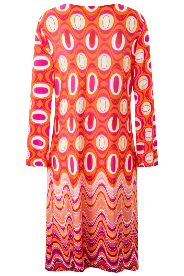 Ana Alcazar 040559 Purple Wave Print Beaded Neck Dress - Olivia Grace Fashion