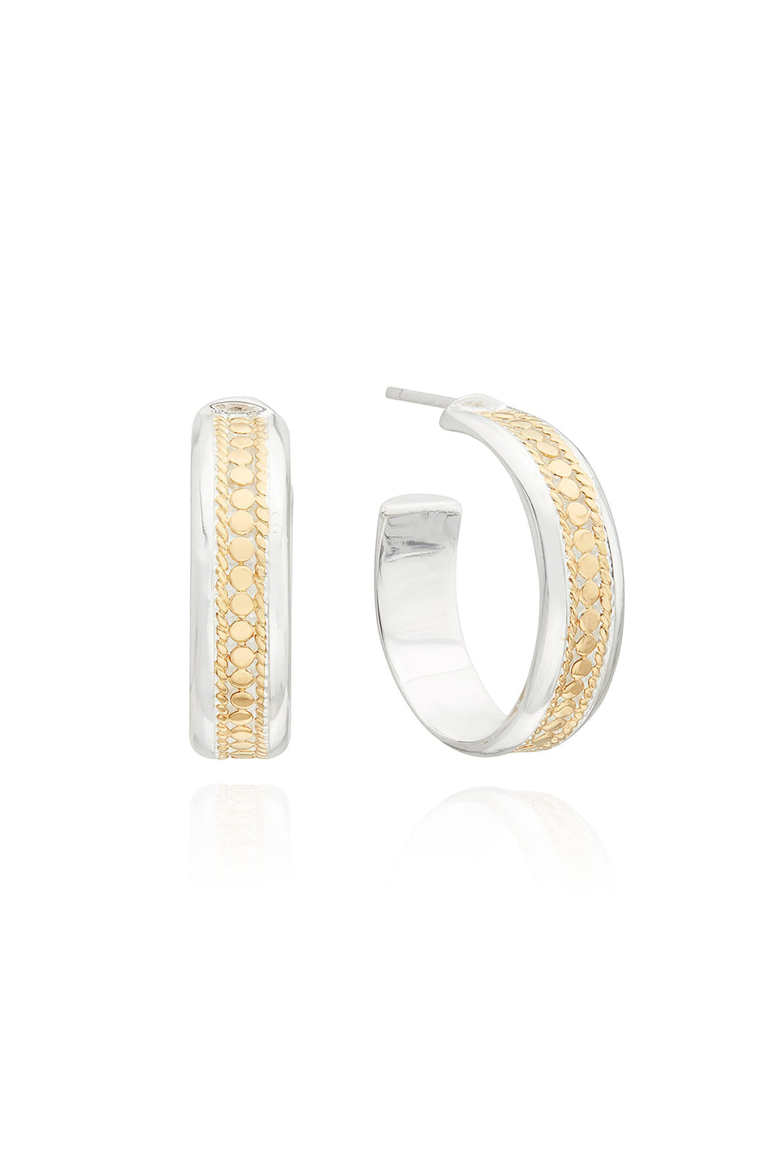 Anna Beck ER10360-TWT Classic Wide Hoop Earrings Gold Silver - Olivia Grace Fashion