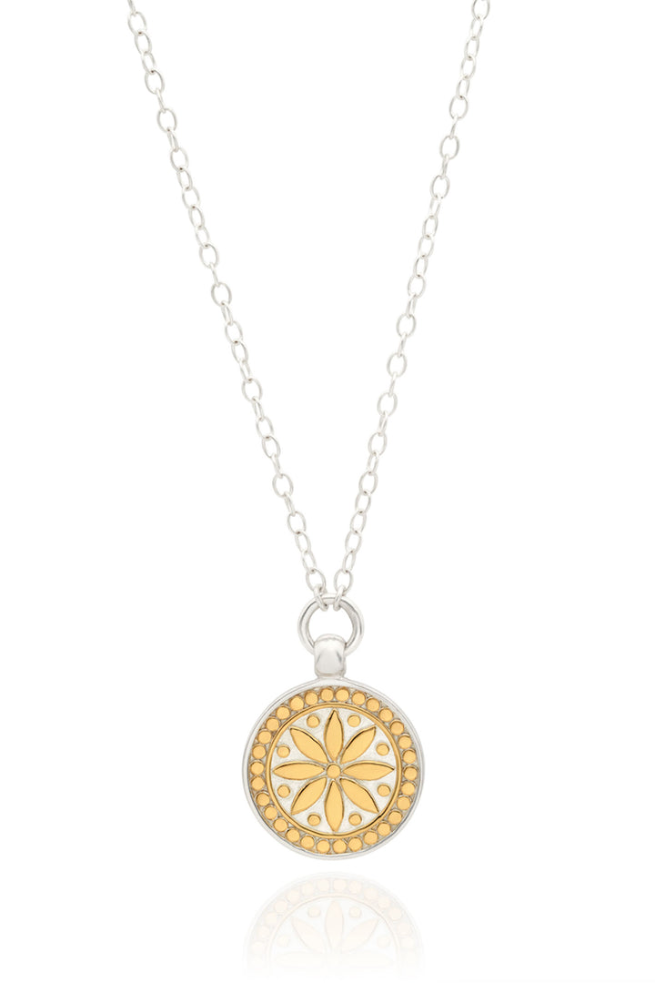 Anna Beck NK10659 Round Flower Reversible Necklace Gold Silver - Olivia Grace Fashion