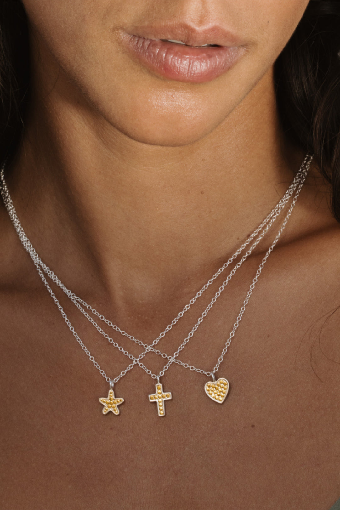 Anna Beck Small Star Gold Plated Necklace 139NGK-TWT - Olivia Grace Fashion