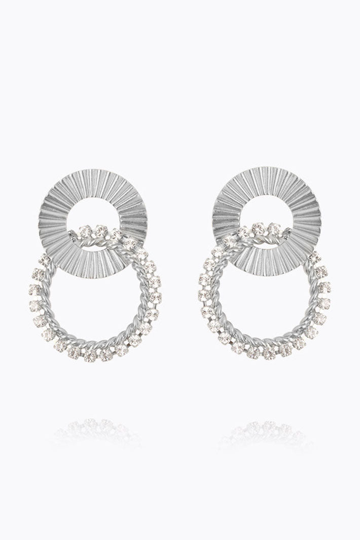 Caroline Svedbom 101707100101 Gianni Earrings Rhodium Crystal - Olivia Grace Fashion