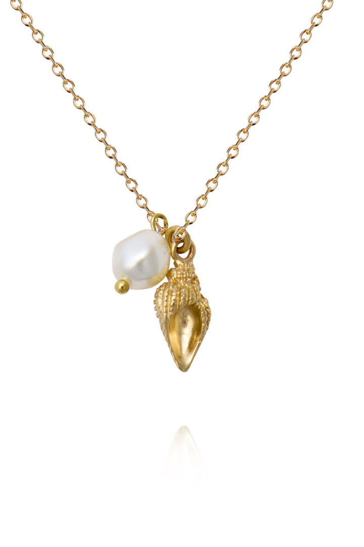 Caroline Svedbom 101862900301 Shell Pearl Necklace 18k Gold Plated - Olivia Grace Fashion