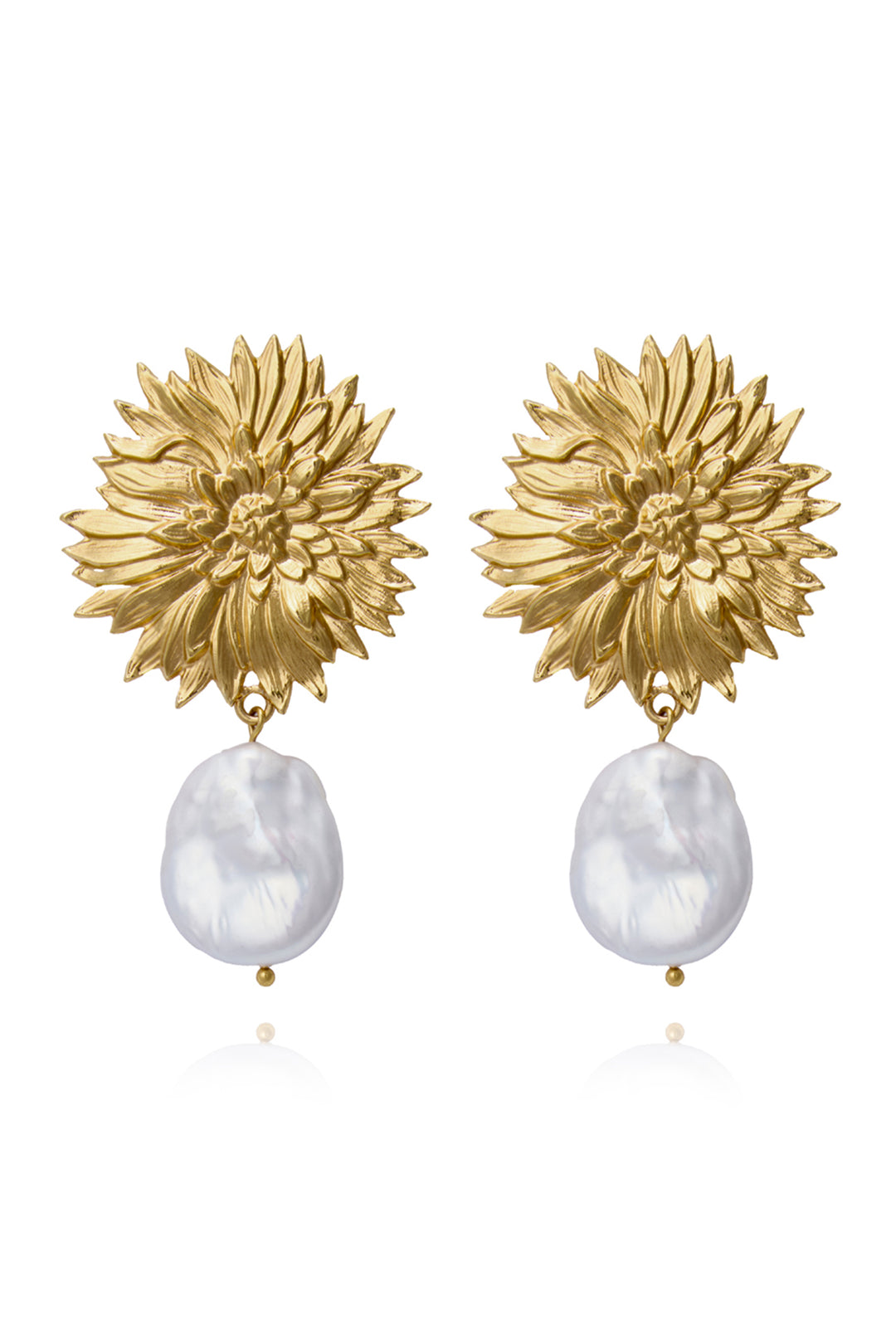 Caroline Svedbom 101872116801 Noeli Pearl Earrings 18k Gold Plated - Olivia Grace Fashion
