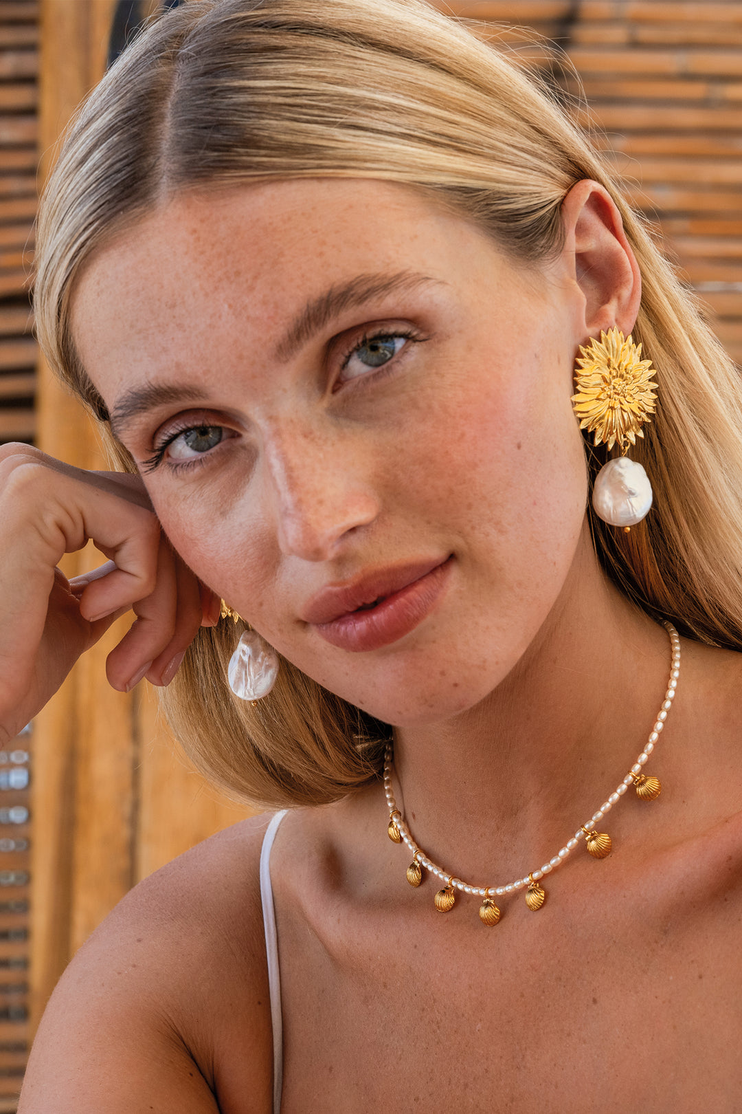 Caroline Svedbom 101872116801 Noeli Pearl Earrings 18k Gold Plated - Olivia Grace Fashion