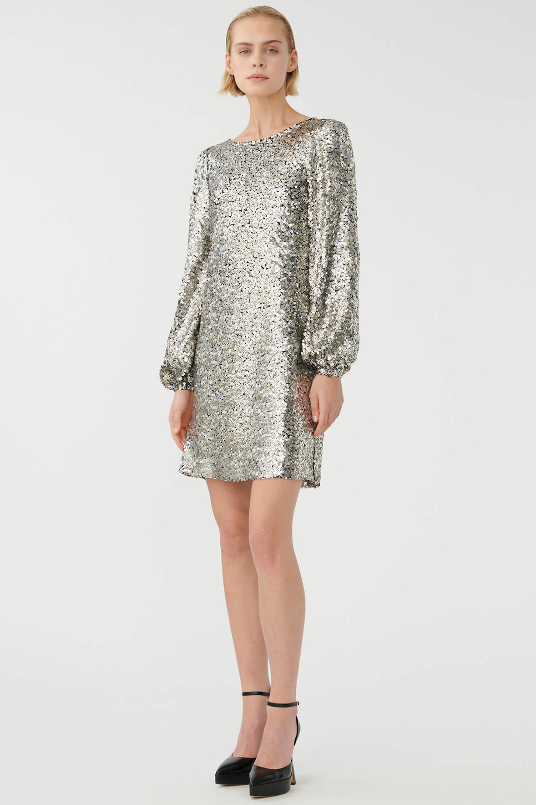 Dea Kudibal Coconiz 0131023 Platinum Short Dress With Sleeves - Olivia Grace Fashion