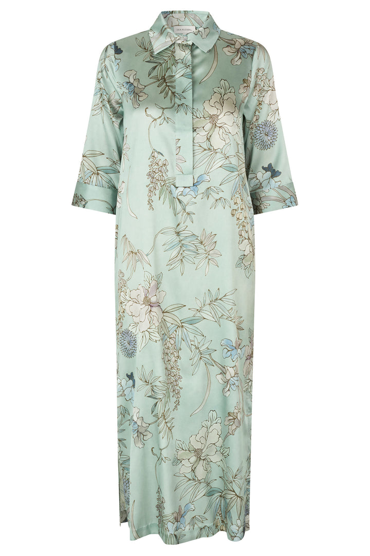 Dea Kudibal HermineDEA Mirabella Green Silk Shirt Dress 1430125 - Olivia Grace Fashion