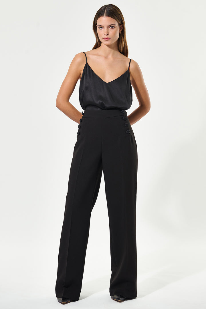 Dea Kudibal IsobelDEA Black Decorative Button Trousers 2250725 1000 - Olivia Grace Fashion