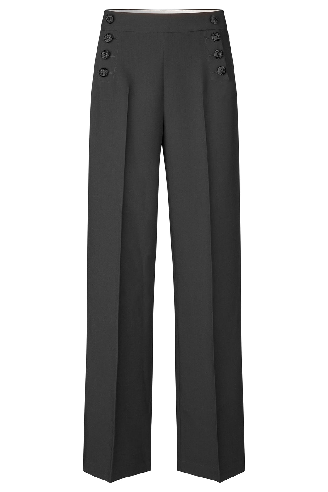 Dea Kudibal IsobelDEA Black Decorative Button Trousers 2250725 1000 - Olivia Grace Fashion