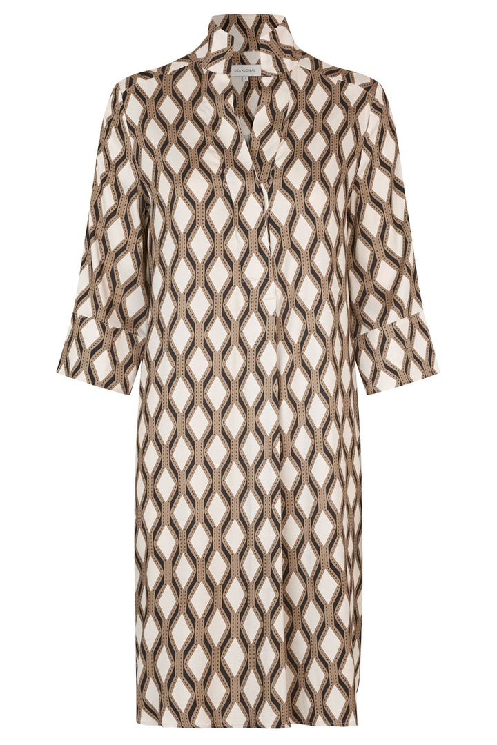 Dea Kudibal KamillesDEA EV Shirt Dress Brillante Brown Print 0500425 5860 - Olivia Grace Fashion