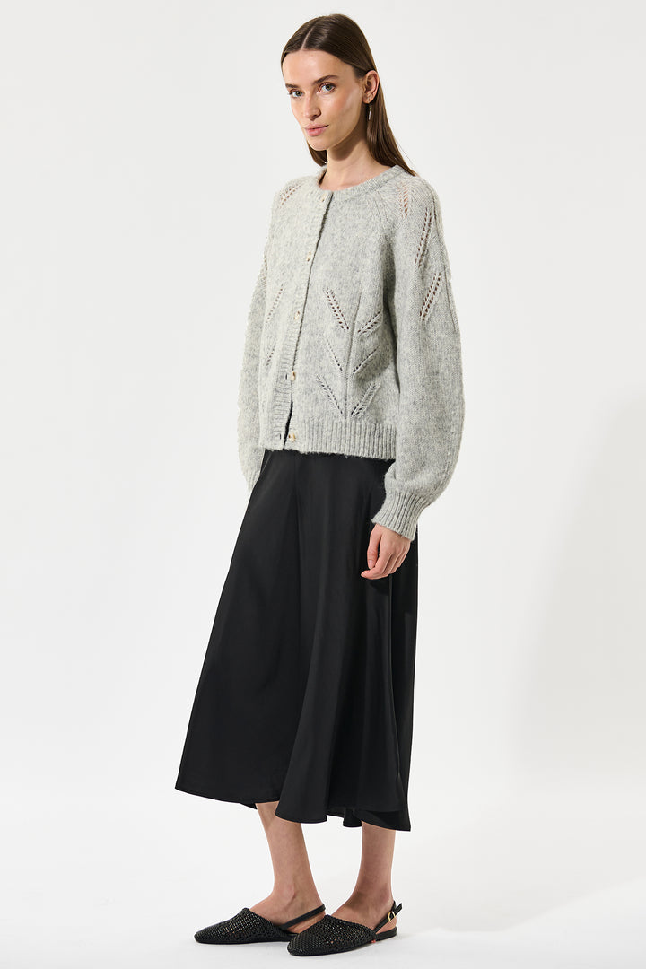 Dea Kudibal KelaDEA Black Stretch Satin Skirt 0111025