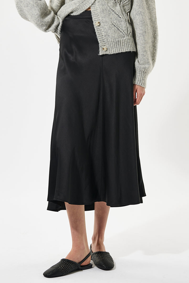 Dea Kudibal KelaDEA Black Stretch Satin Skirt 0111025