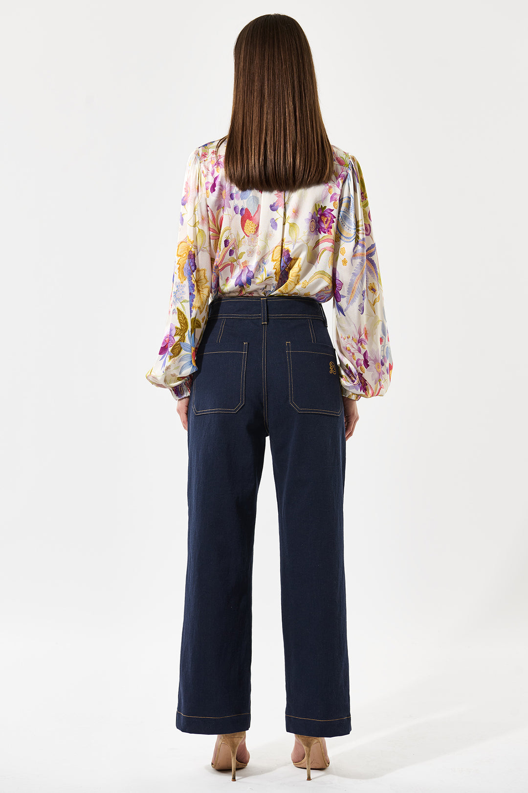 Dea Kudibal KikkiDEA Silk Blouse Bow Neck Flowertree Print 1690425 5865 - Olivia Grace Fashion