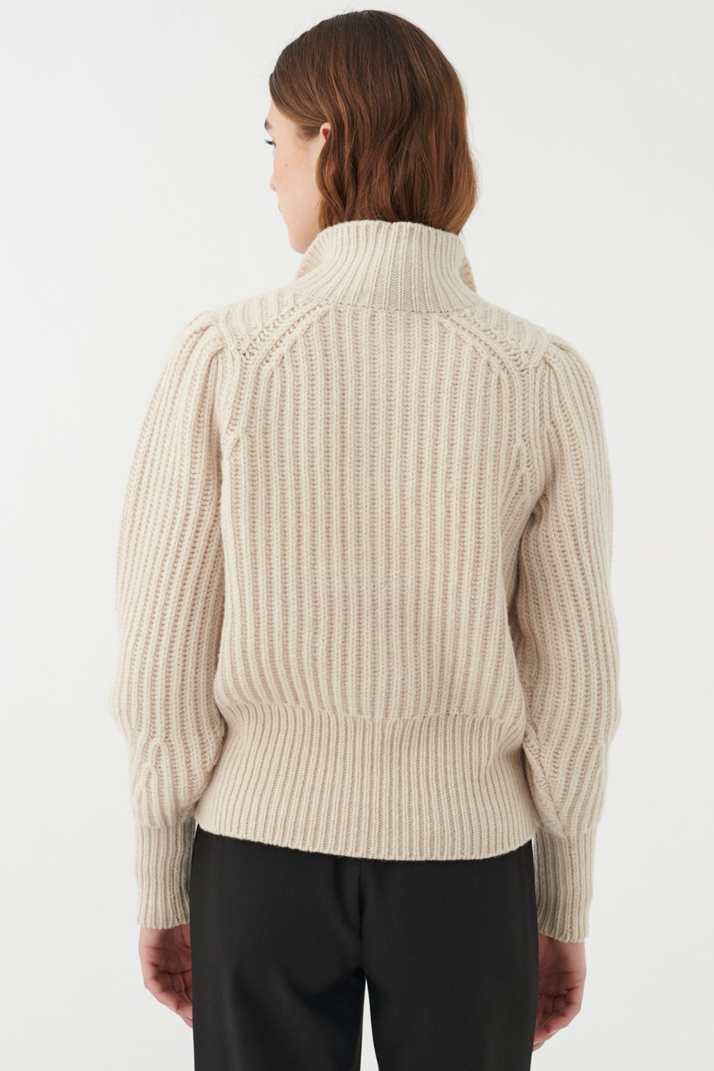 Dea Kudibal Mittadea Jumper Shearling Cream Button Neck 0490724 1552 - Olivia Grace Fashion