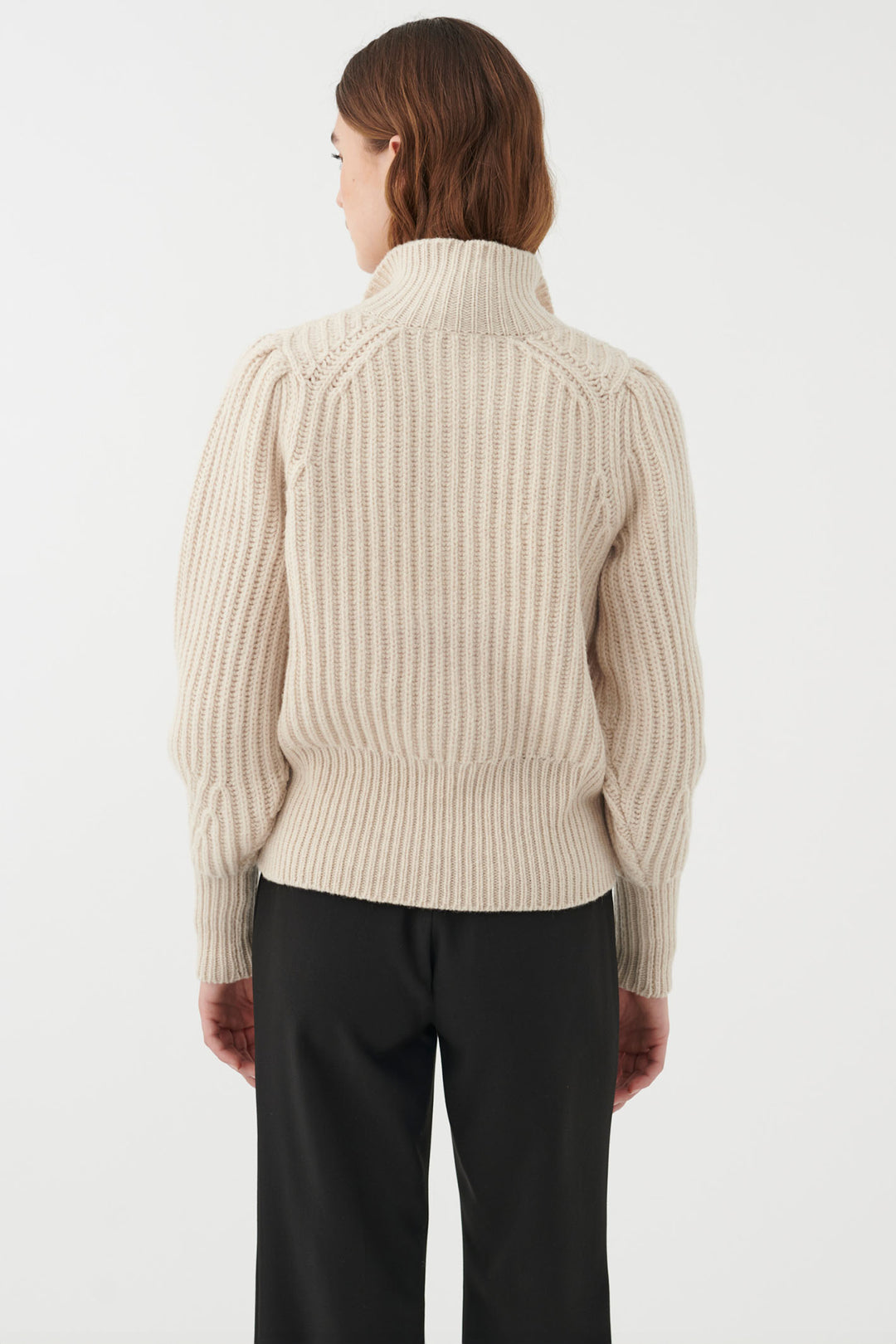 Dea Kudibal Mittadea Jumper Shearling Cream Button Neck 0490724 1552 - Olivia Grace Fashion