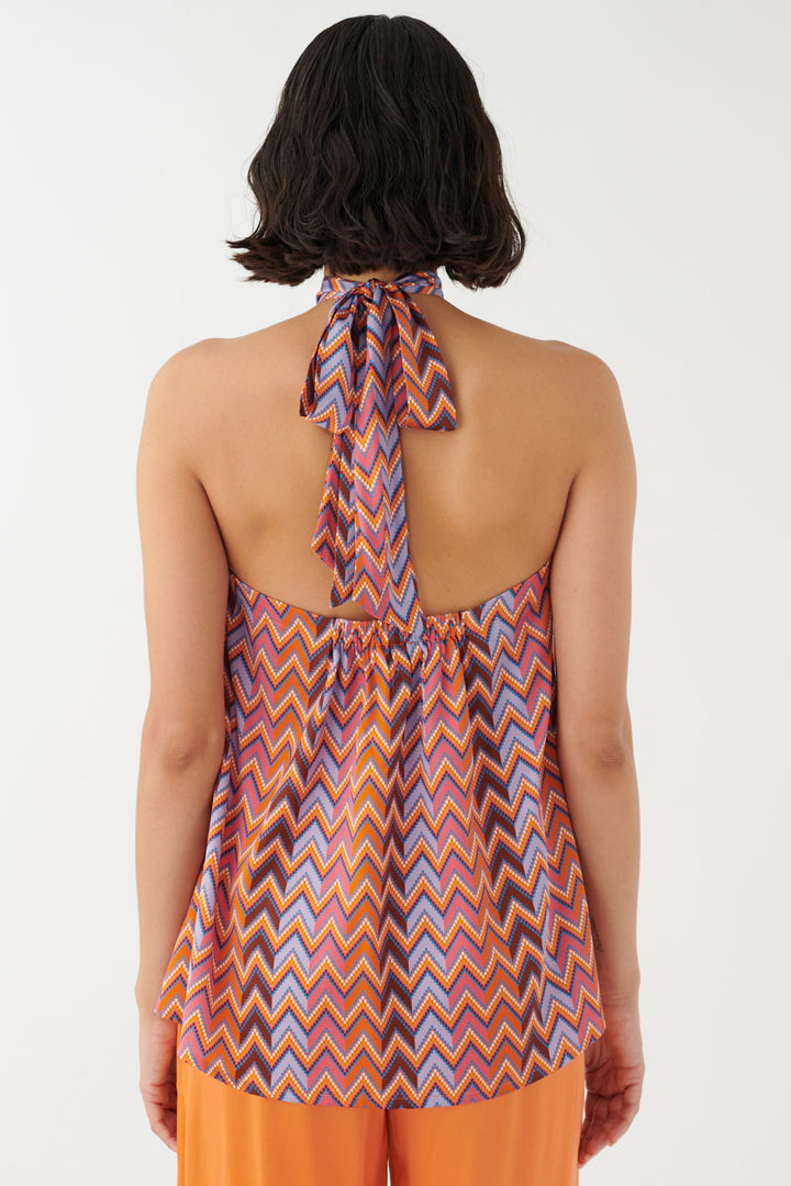 Dea Kudibal Nikkidea 0760424 5782 Pink Vallarta Silk Twill Halterneck Top - Olivia Grace Fashion