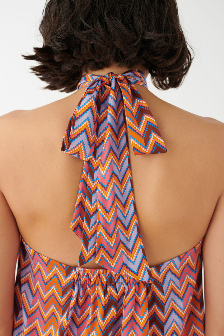 Dea Kudibal Nikkidea 0760424 5782 Pink Vallarta Silk Twill Halterneck Top - Olivia Grace Fashion