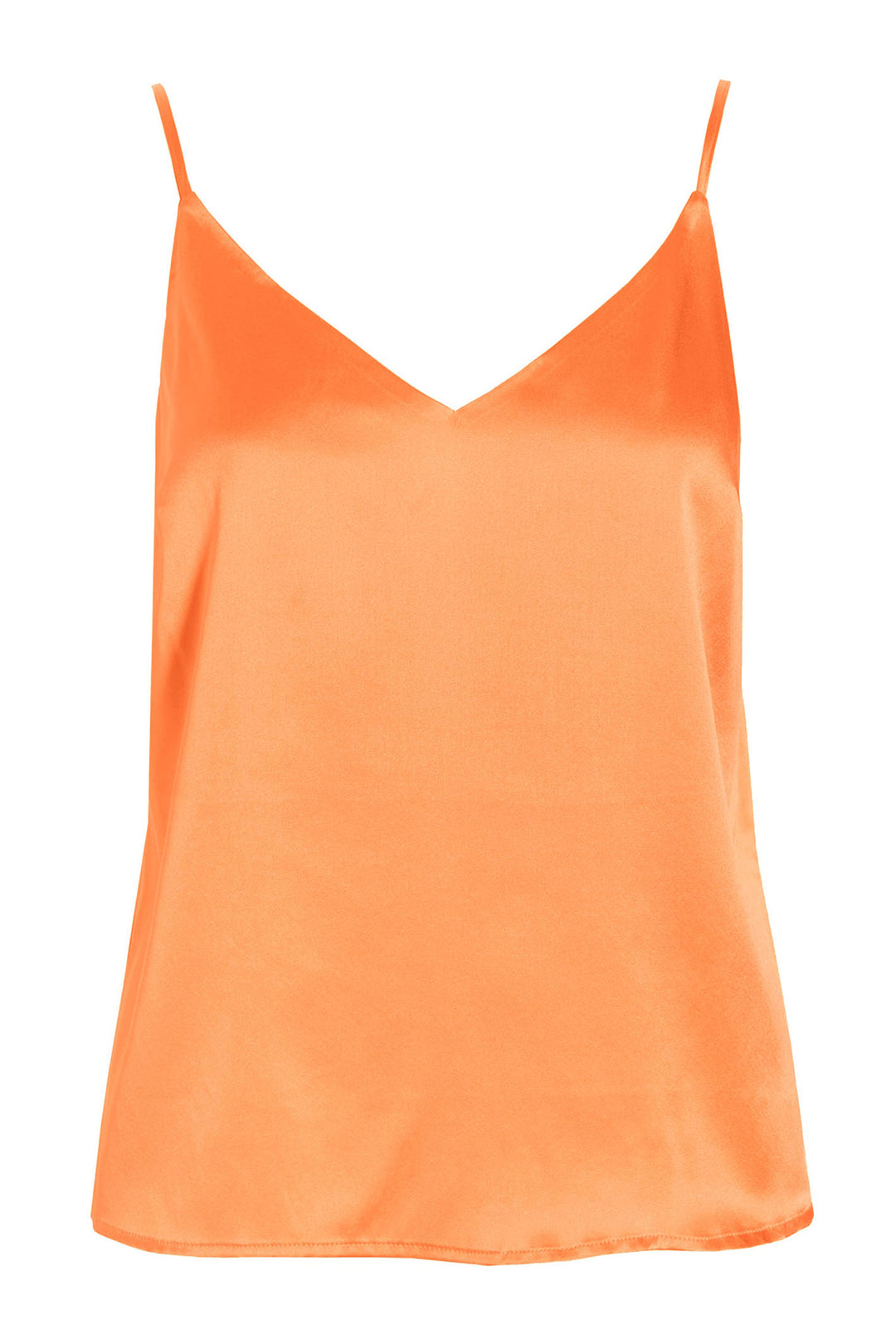 Dea Kudibal Octaviedea 1610424 Mandarin Orange Stretch Silk Satin Strap Top - Olivia Grace Fashion