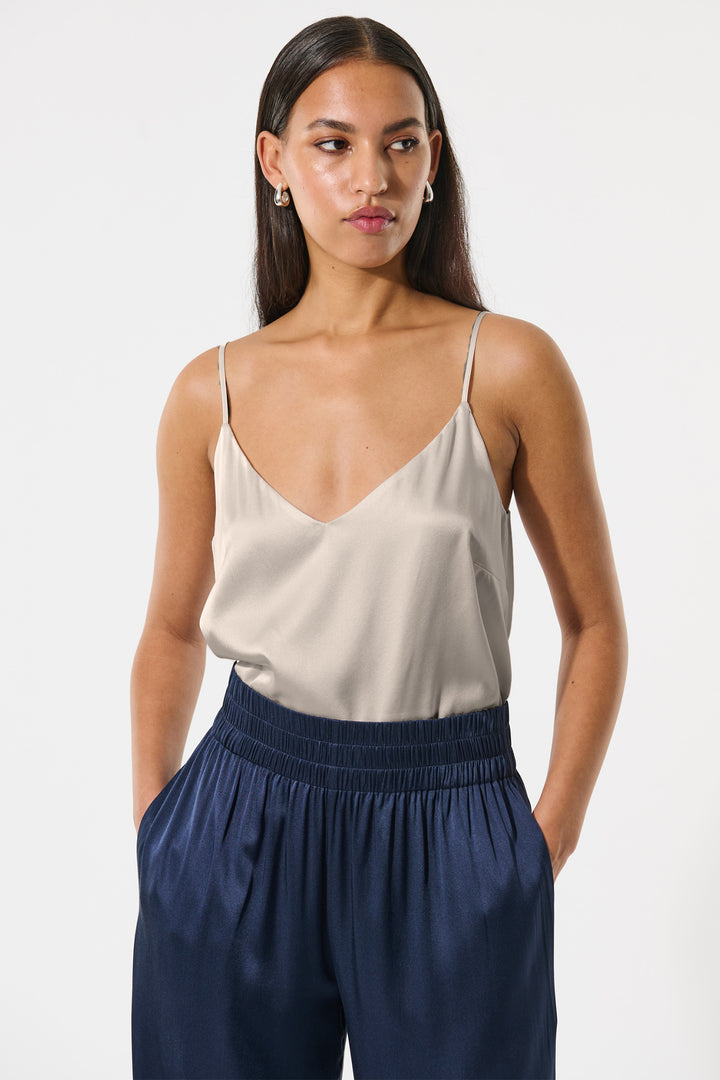Dea Kudibal OctavieDEA Satin Strap Top Ancient Beige 0940125 - Olivia Grace Fashion