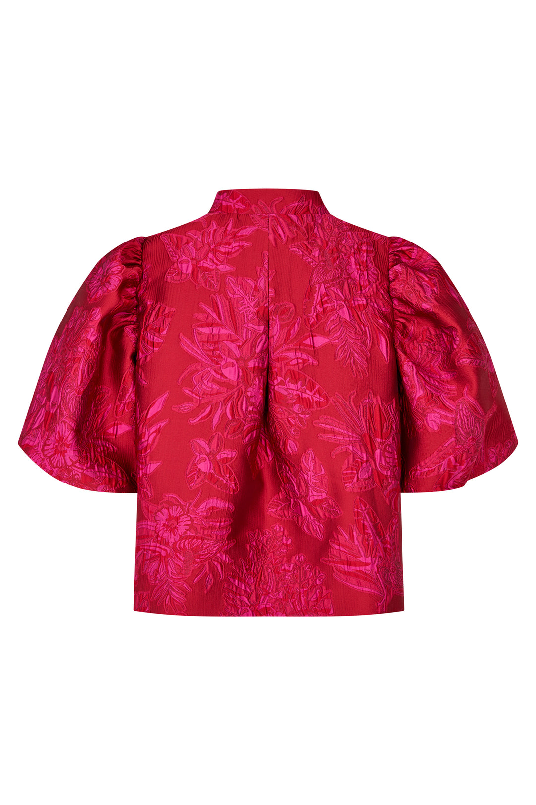 Dea Kudibal OliviaDEA Rosy Red Jacquard Volume Sleeved Jacket 2541025