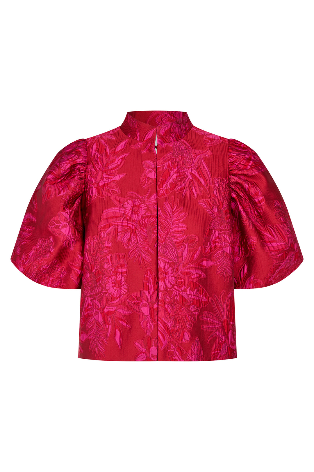Dea Kudibal OliviaDEA Rosy Red Jacquard Volume Sleeved Jacket 2541025