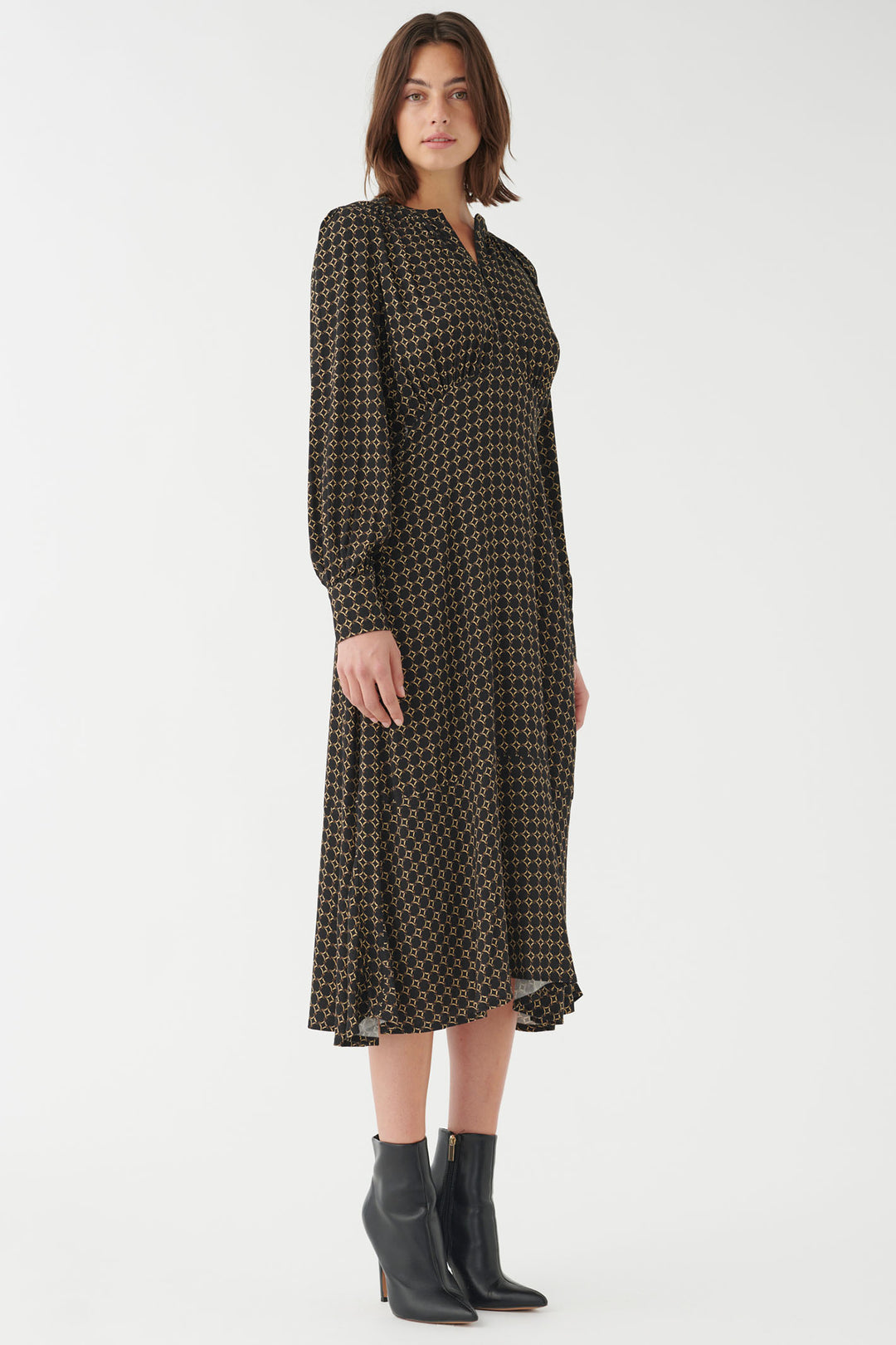 Dea Kudibal Rudydea Bees Print Midi Dress Brown 0520724 5793 - Olivia Grace Fashion