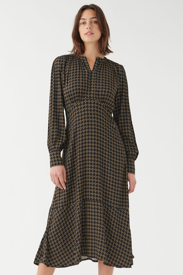 Dea Kudibal Rudydea Bees Print Midi Dress Brown 0520724 5793 - Olivia Grace Fashion