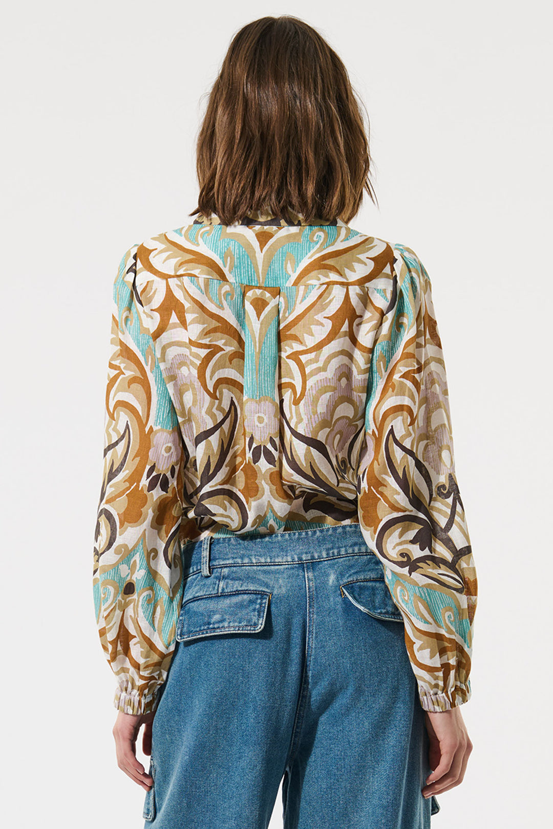 Dea Kudibal SiomaDEA Duncan Spice Linen Shirt Balloon sleeves 0770125