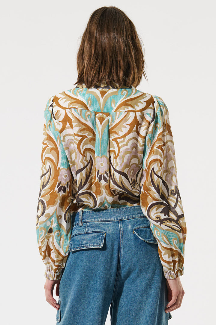 Dea Kudibal SiomaDEA Duncan Spice Linen Shirt Balloon sleeves 0770125