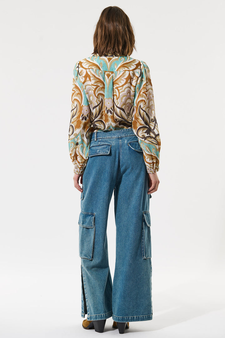 Dea Kudibal SiomaDEA Duncan Spice Linen Shirt Balloon sleeves 0770125