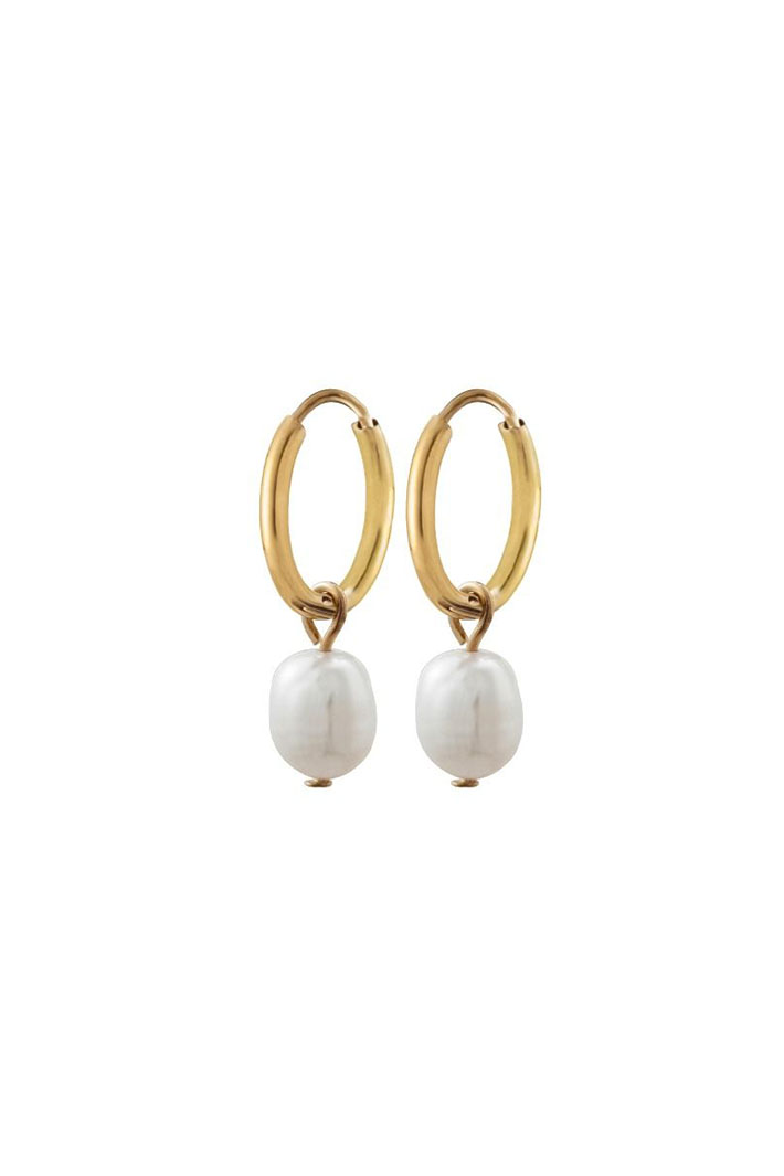 Edblad 116656 Perla Gold Hoop Earrings - Olivia Grace Fashion
