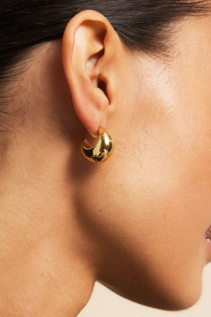 Edblad 125686 Bold Creoles S Gold Earrings - Olivia Grace Fashion