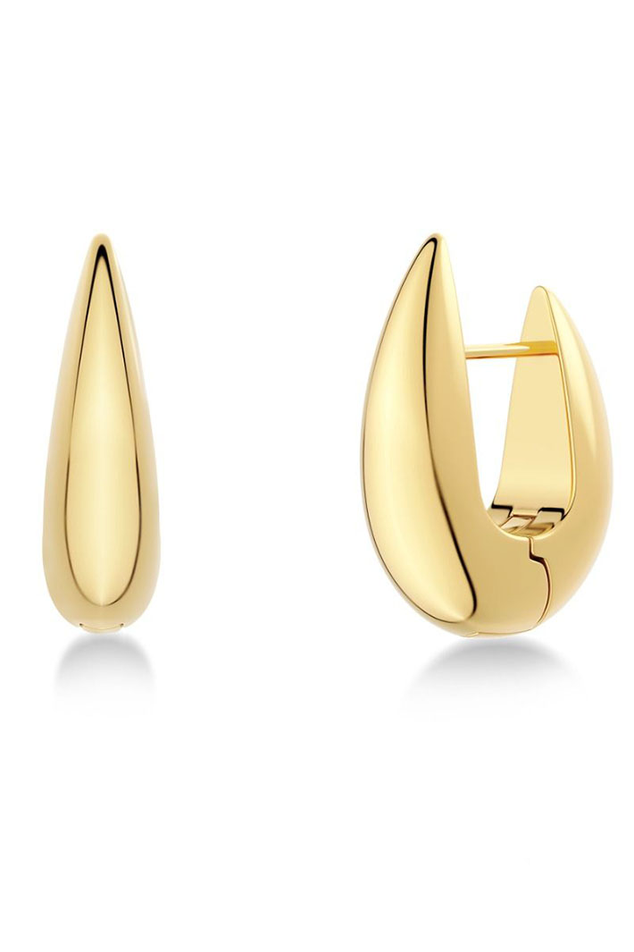 Edblad 127398 Crest Hoops L Gold Earrings - Olivia Grace Fashion