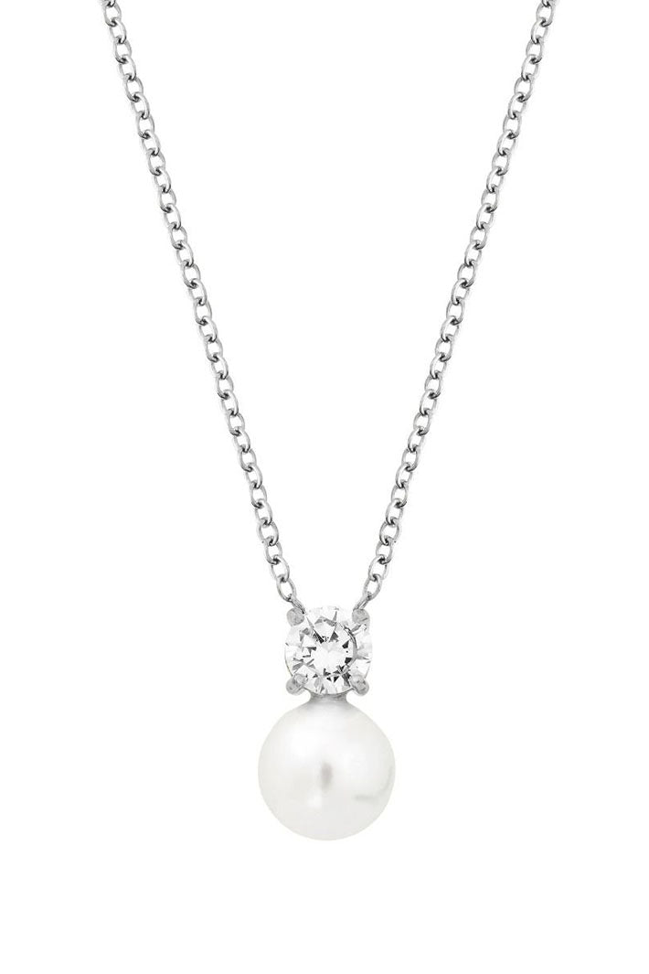 Edlab 123872 Luna Steel Pearl L Necklace - Olivia Grace Fashion