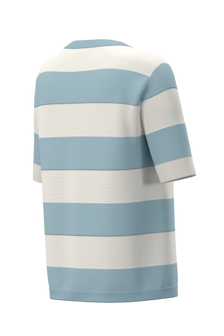 Emme Abbaco 2415361161200 Light Blue Stripe Jumper - Olivia Grace Fashion