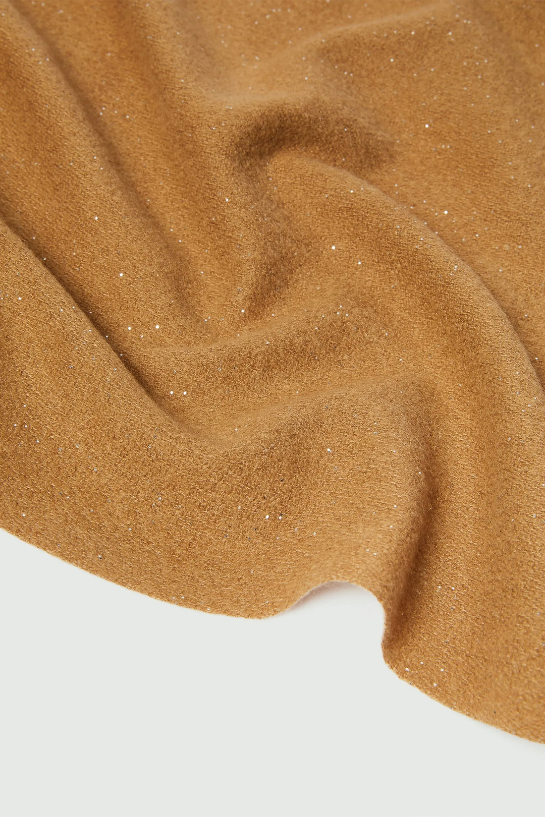 Emme Rinvio Camel Brown Lurex Yarn Scarf 2525546021200