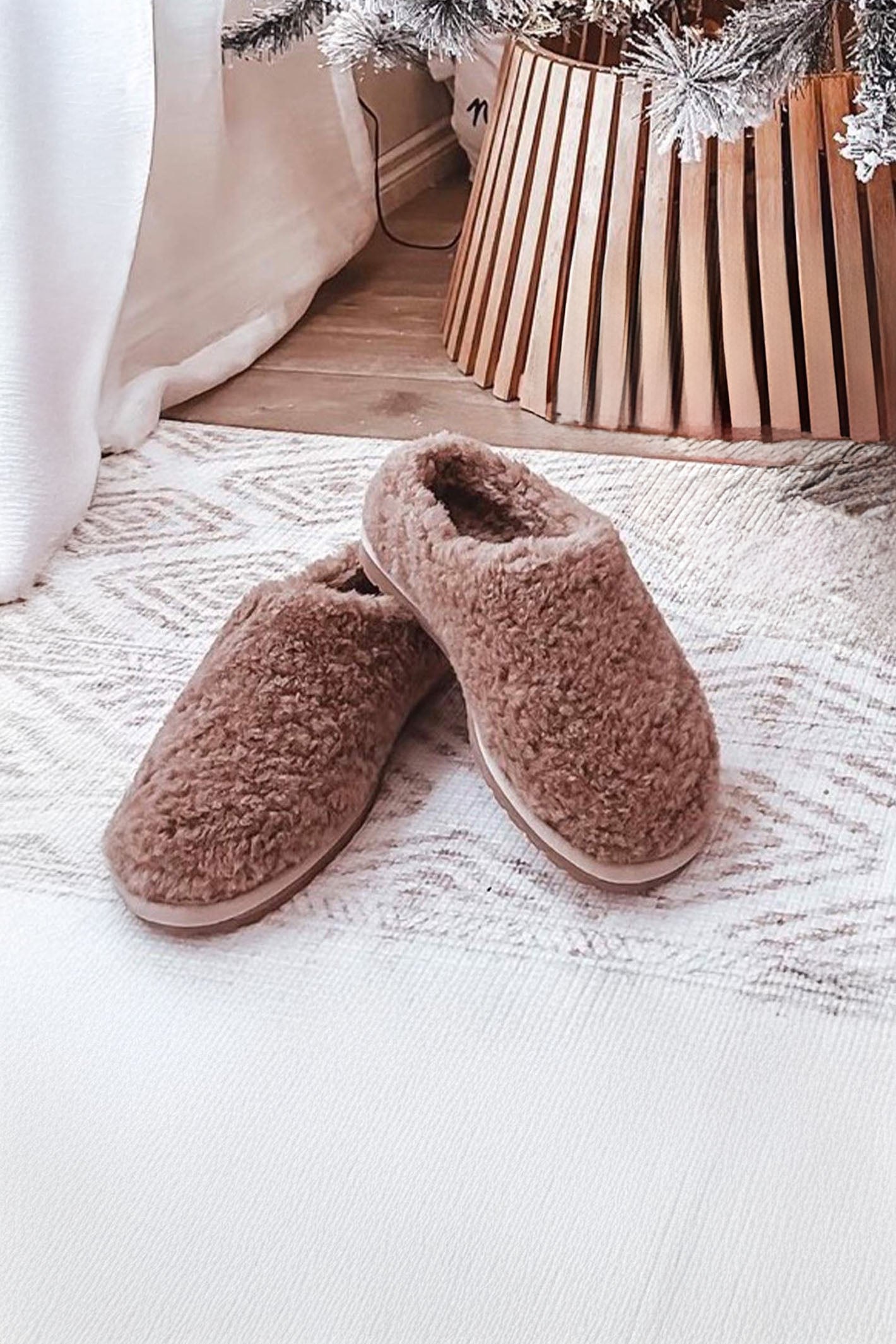 Emu Australia Mule Slippers Joy Teddy Camel Brown W12583