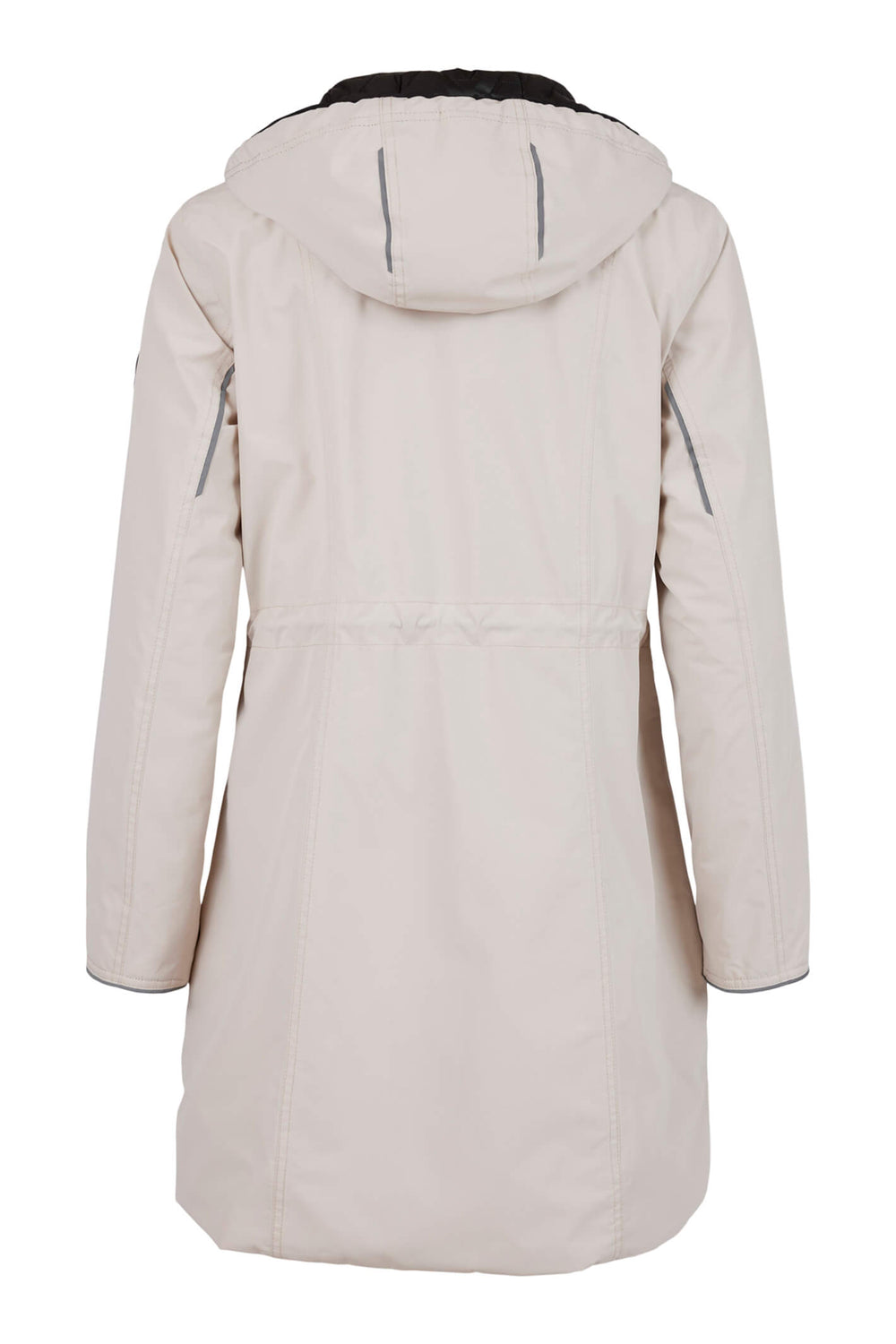 Frandsen 756-448-1190 Stone Drawstring Waist Hooded Coat - Olivia Grace Fashion