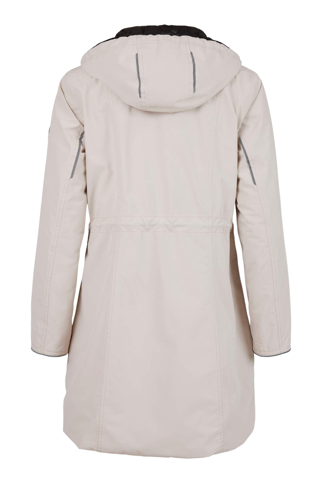 Frandsen 756-448-1190 Stone Drawstring Waist Hooded Coat - Olivia Grace Fashion