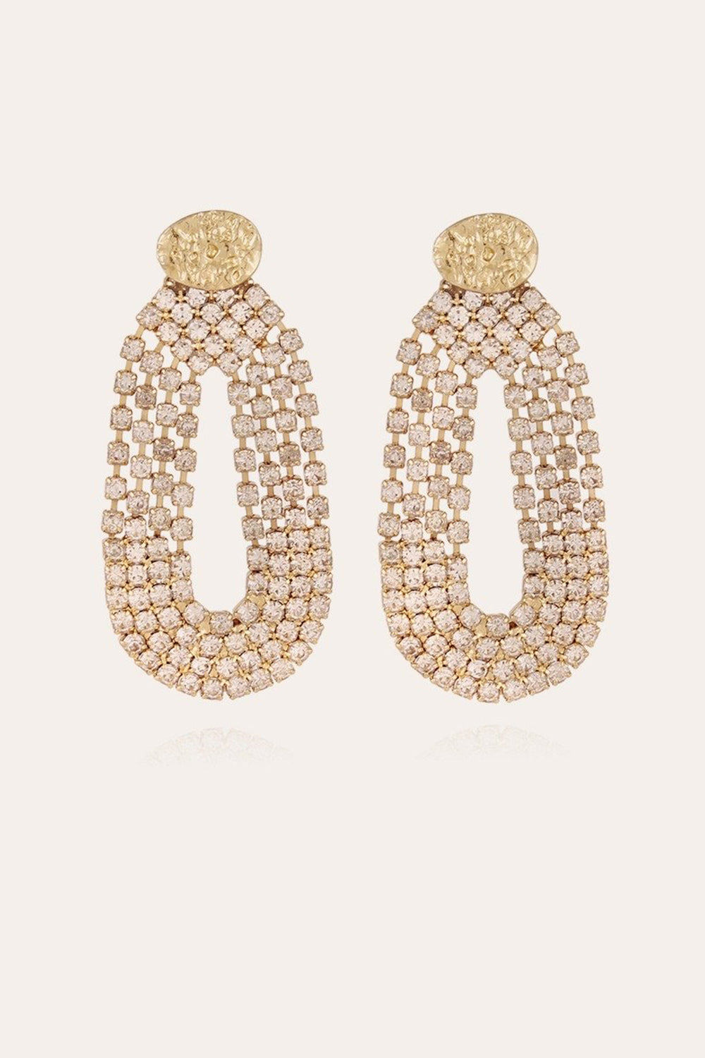 Gas Bijoux Trevise Strass Earrings Gold - Olivia Grace Fashion