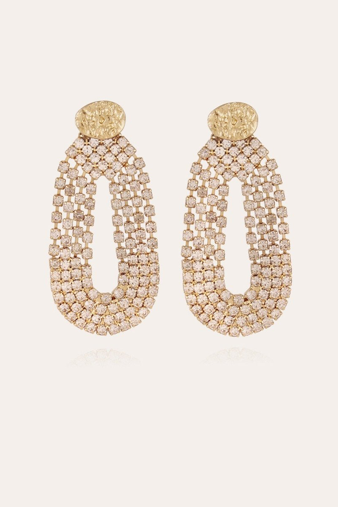 Gas Bijoux Trevise Strass Earrings Gold - Olivia Grace Fashion