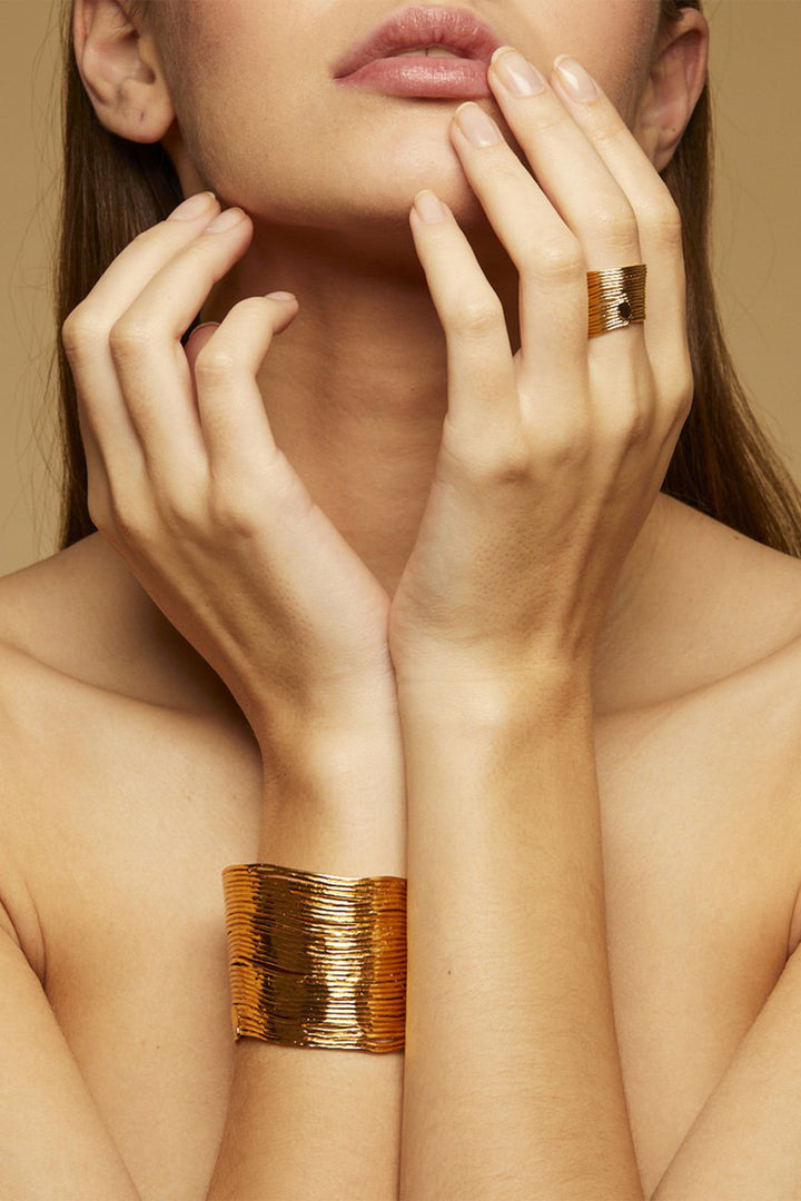 Gas Bijoux Wave Gold Plated Bracelet - Olivia Grace Fashion