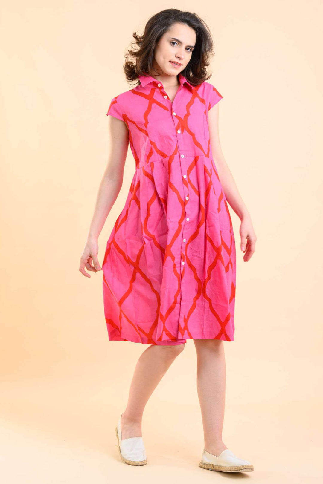 Handprint Dream Apparel Arlington Dress Odyssey Pink AN1004B - Olivia Grace Fashion