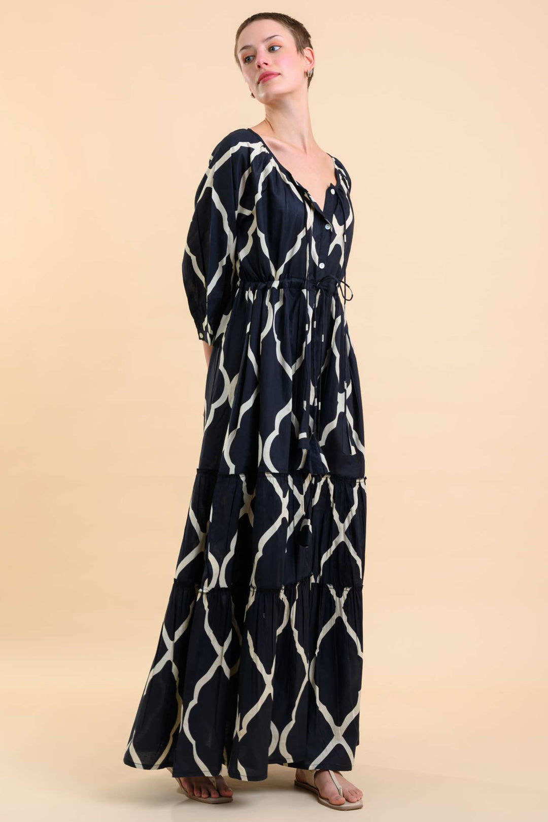 Handprint Dream Apparel Enerson Dress Odyssey Black - Olivia Grace Fashion