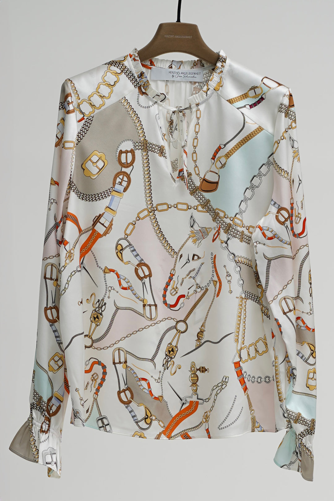 Herzen's Angelegenheit Cloud Multi Print Silk Shirt 25252-6171 252041 - Olivia Grace Fashion