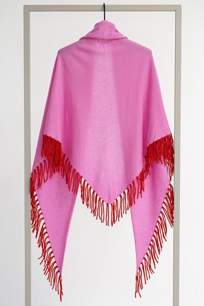 Herzens Angelegenheit 5000 435551 Pink Gigi Goji Tassle Shawl - Olivia Grace Fashion