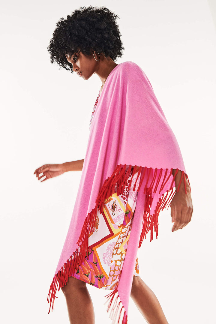 Herzens Angelegenheit 5000 435551 Pink Gigi Goji Tassle Shawl - Olivia Grace Fashion
