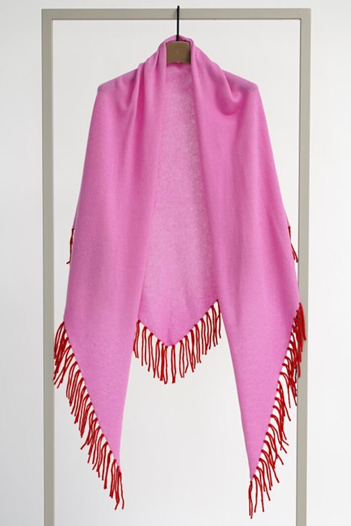 Herzens Angelegenheit 5000 435551 Pink Gigi Goji Tassle Shawl - Olivia Grace Fashion